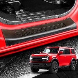 XWQZ Door Edge Guards for Ford Bronco Accessories 2025 2024 2023 2022 2021 4 Door,Anti Scratch Door Sill Protector Replacement Compatible with Bronco 4 Door Interior Accessory(Not for Bronco Sport)