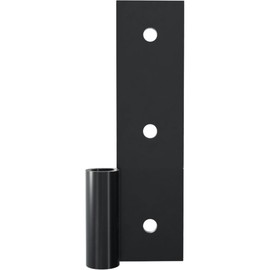 SteelTek Flat Hinge with 0" Offset (Sold as Pair), 304 Stainless Steel, Powder Coated Black