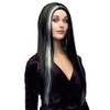 Boland 10102002 BOL86081 Witch Aurora Long Wig, Black with White