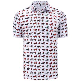 Men's Funny Golf Polo Shirts Short Sleeve Performance Moisture Wicking Quick Dry Golf Polo Shirts for Men