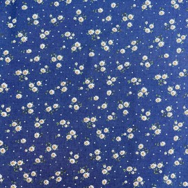 Printed Denim 100% Cotton Fabric Dressmaking Floral & Animals Crafts Light Upholstery & Dress Making | 57" - 147 cm Wide | Sold Per Half Metre (Daisy)