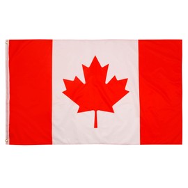 PHENO FLAGS Canada Flag - Canada Flag 90 x 150 cm with Brass Eyelets - Weatherproof National Flag for Flagpole - 100% Polyester