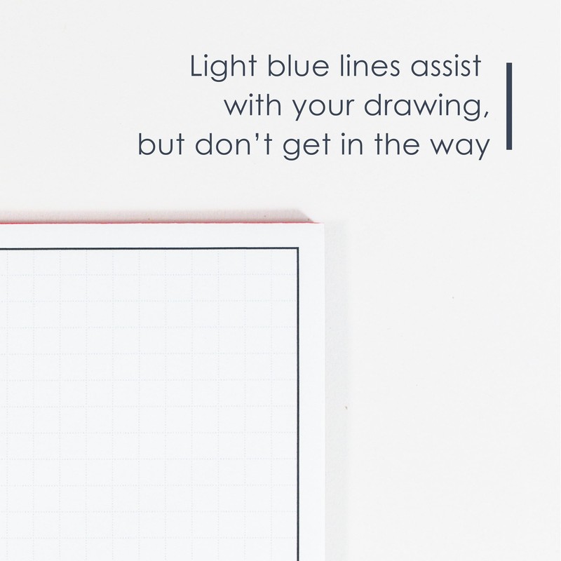 GeekNavy 11" x 17" Quadrille Graph Paper 50 Sheets Portrait