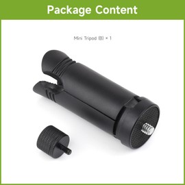 Waveshare Portable Mini Tripod, Compatible with DJI Pocket 3 Camera, Black Color, Lightweight Outdoor Universal Tripod