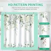 Eucalyptus Shower Curtain Machine Washable Quick Dry Bathing Curtain with