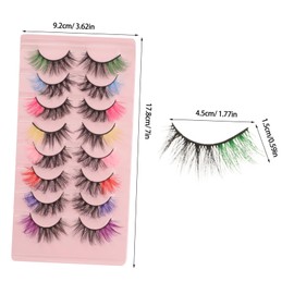 FRCOLOR Natural Eyelashes Fake 8 Pack Easy Wear False Lash Extensions for Beginners Professionals