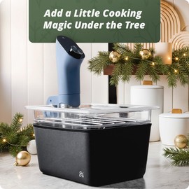 Greater Goods Kitchen Sous Vide Machine - Precision Cooker, Immersion Circulator, Brushless Motor, 1100 Watts (Stone Blue)