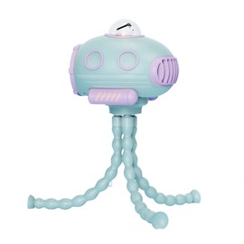 Stroller Fan USB Rechargeable Bladeless 3 Speeds Quiet 90° Auto Oscillating Stroller Cooling Fan with Music Night Light for Outdoor Green