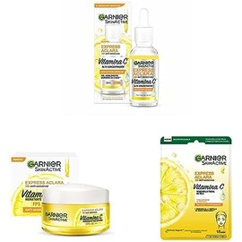 Garnier Skin Active Express Aclara Serum Anti Manchas con Vitamina C - 1 x 30 ml  ls Face Express aclara crema hidratante tono uniforme con fps 30