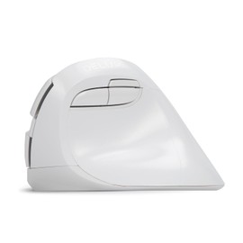 DeLUX Wireless Small Ergonomic Mouse, Silent BT Vertical Mouse, 6 Buttons and 4000 DPI, Reduce Wrist Pain and Hand Pressure, for PC Computer Laptop (M618Mini DB-White)