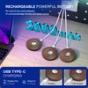 Rechargeable Puck Lights with Remote Control,2000mAh High Capacity Battery Operated