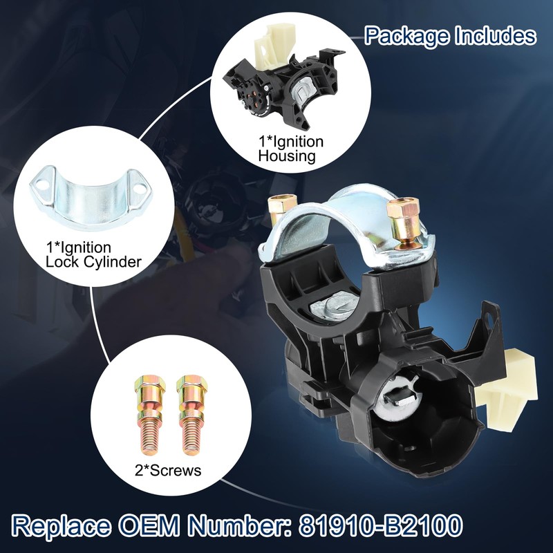 KUTTOLE Ignition Lock Switch Housing 81910-B2100 for 2014-2019 Kia Soul,