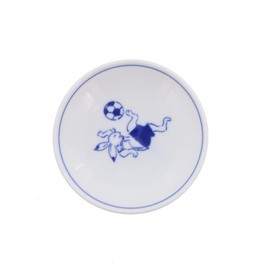 az-002-05 Tableware East Small Plate, 3.9 inches (10 cm), Gigarin Games, Birds and Beast Caricatures, Soccer