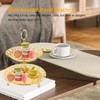 2 Tier Fruit Plate Metal Round Gold Plated Beautiful Cupcake