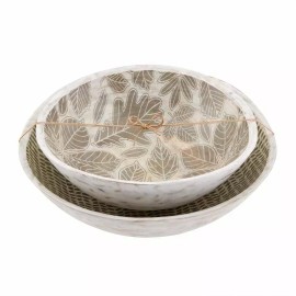 Mud Pie  Enamel wood Bowl Set by Mud Pie