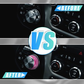 X AUTOHAUX Gear Shift Knobs Covers Aluminum Alloy for Dodge for RAM 1500 2500 3500 2018-2020 Car Interior Decoration Trims Pink