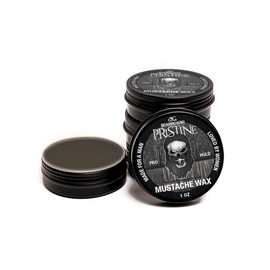 Beard Gains Strong Competition Pro Hold Mustache Wax 1oz - Style, Mold, and Tame Moustache - Organic and Natural (Valhalla Black)