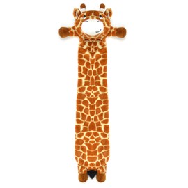 Olivia Rocco Extra Long Hot Water Bottle with Super Soft Unicorn Pug Cover 72 cm Thermotherapy 2L Pure Natural Rubber Winter Gift (Giraffe)