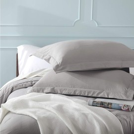 Bedsure King Size Duvet Cover Set with Zipper Closure Grey Washed Microfiber Ultra Soft (104x90 inches) -3 Pieces (1 Duvet Cover + 2 Pillow Shams)