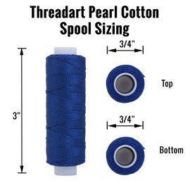 Pearl Cotton Thread by Threadart | 75yd Spools Size 8 | Perle Cotton for Friendship Bracelets, Crochet, Cross Stitch, Needlepoint, Hand Embroidery | Peach - Color 353