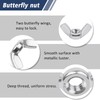 DIN 315 Wing Nut M8, Leryati Pack of 10 Stainless