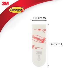 Command Poster Hanging Strips, 12 Strips, White, 17024