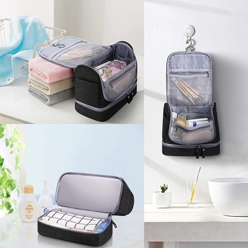 Toiletry Bag,RUMANLE Upgraded Large Hanging Travel Toiletry Organizer Kit with