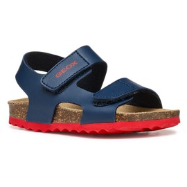 Geox Boys' B Chalki Boy Sandal, Navy red, 26 UK