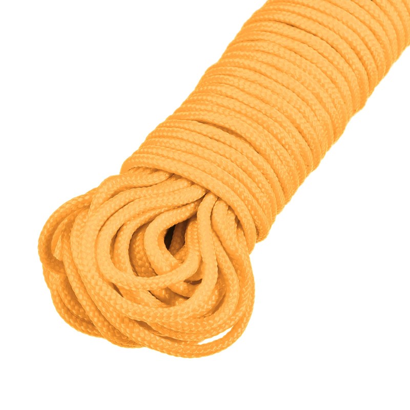 sourcing map Polypropylene Rope Braid Cord 50M/164ft 2mm Dia Yellow