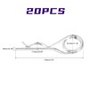 Steel Double Loop Hitch Pin Clip Various Size Fasteners, Multi-Use