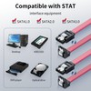 BolAAzuL SATA Cable III Right Angle to Straight 2-Pack, Short