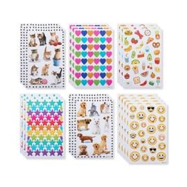 American Greetings Stickers for Kids, Assorted Shapes, Animals and Smiley Faces (599 Stickers)