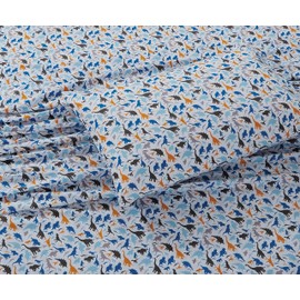 Better Home Style Dinosaur World White Blue Grey and Tan Kids/Boys/Toddler 3 Piece Sheet Set with Pillowcase Flat and Fitted Sheets # Royal Dino (Twin)