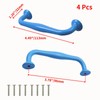Oedema 4 Pack 3.78 Inch(96mm) Hole Centers Cabinet Pulls Blue