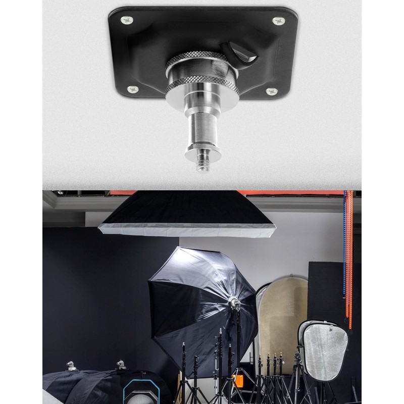 QWORK® Wall and Ceiling Mounting Bracket with Universal 1/4 Inch