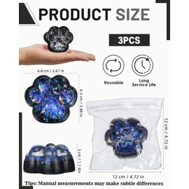 JUKOTA Squeeze Toys,3 Stück Katzenpfoten Squishy Pfote, Squishy Cat Paw Anti Stress Bälle, Cat Paw Squeeze Toy, Katzenpfoten Quetschspielzeug, Antistress Spielzeug für Kinder und Erwachsene