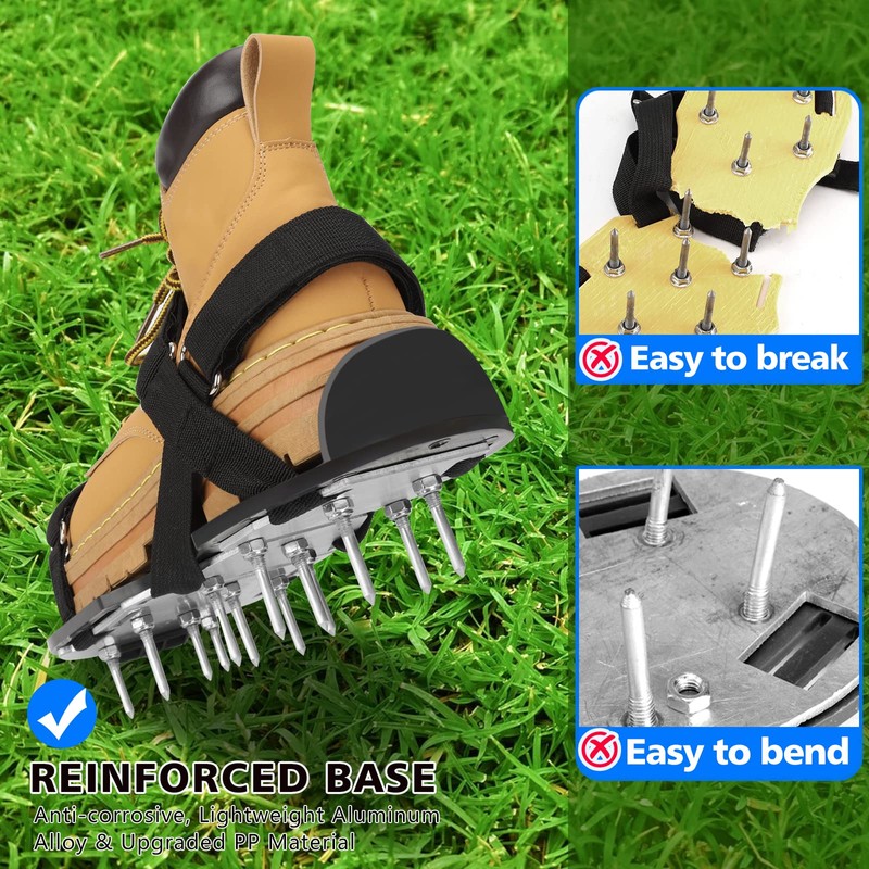 MOFEEZ Lawn Aerator Shoes for Grass - Pre-Assembled Grass Aerator