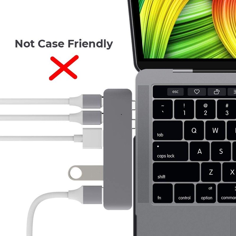 Extensor USB C para MacBook con funda, adaptador de extensión