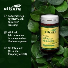 Black Cumin Oil Capsules Pack of 90 | Cold-Pressed Egyptian Oil from First Pressing | With Vitamin E | Traditional Natural Product