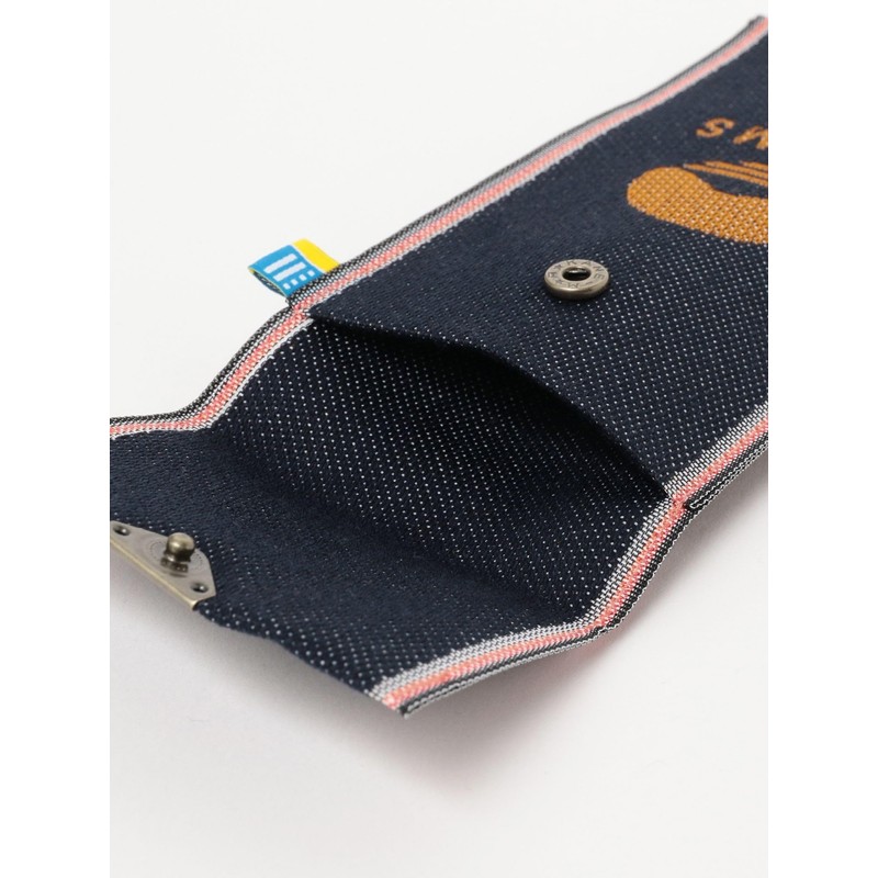 Beams Japan Takada Woven Special Order, Folding Multi-Case, Denim, Green