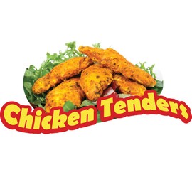 Chicken TENDERS & Fries 12" Concession Decal Sign cart Trailer Stand Sticker Equipment
