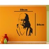 Sai Baba Black Wall Sticker Size(59 * 84) cm