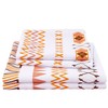 JSD Geometric Printed Sheet Set Queen, 4 Piece Soft Orange