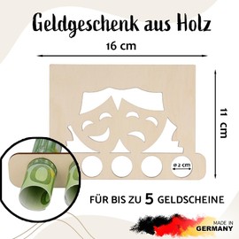 Spruchreif Money Gift Theatre Musical | Wooden Gifts | Money Gifts | Original Money Gifts | Voucher for Theatre Musical | Theatre Gift | Musical Gift