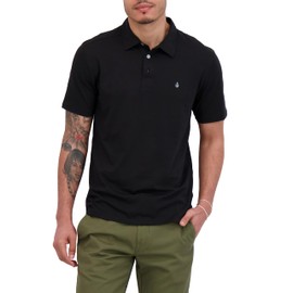 Volcom Men's Banger Polo Shirt, Tinted Black, XX-Large