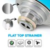Highcraft 97I3 Flat Stainless Steel RV Mobile Shower Strainer -