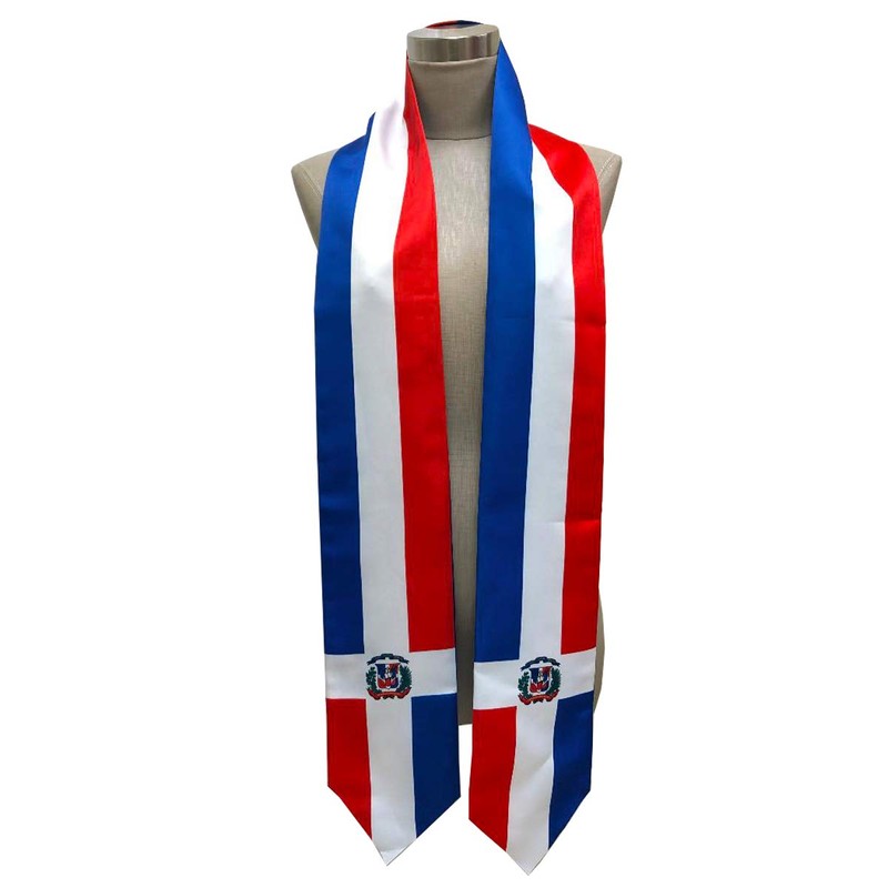 DR Dominican Republic Flag Graduation Stole/Sash/Scarf