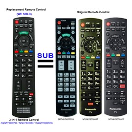 New N2QAYB000837 Remote fit for Panasonic TV TC-P50ST60 TC-P55ST60 TC-P60ST60 TC-P65ST60 TC-P60ZT60 TC-P65ZT60 TC-P55VT60 TC-P60VT60 TC-P65VT60 TC-L42ET60 TC-L47ET60 TC-LSOET60 TC-L55ET60 TC-L50ET60