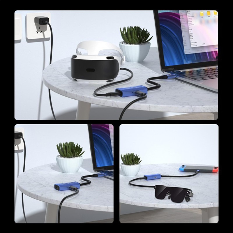 AR Glasses Adapter | USB C Docking Station,Portable 100W Charger,