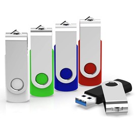 KEXIN 5 Pack 32GB USB 3.0 Flash Drive 3.0 USB Drive 32G Thumb Drive USB Stick (5 Mixed Colors: Black/Blue/Green/White/Red)